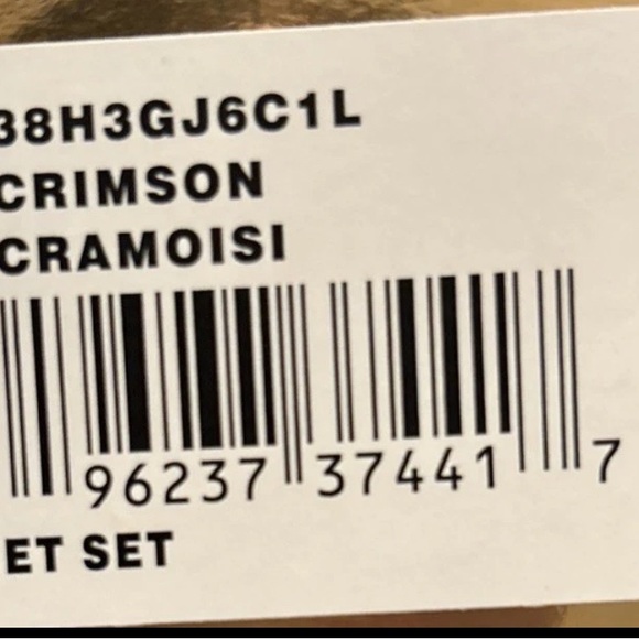 291. NIB! Michael Kors Jet Set Crimson Crossbody Bag W/Detachable Logo Strap - Picture 2 of 2